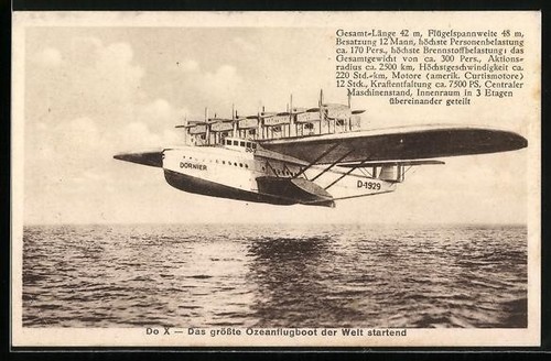 Dornier x wasserflugzeug - ak,