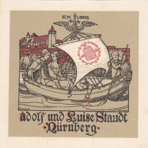 Exlibris bookplate klischee - exlibris,