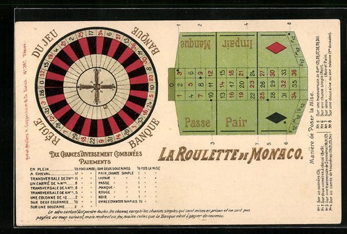 Ansichtskarte roulette de - ansichtskarte,