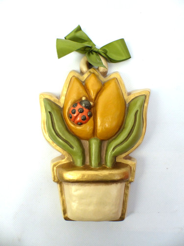 Thun keramik wandbild blume - keramik,
