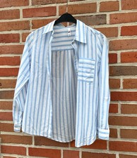 Damenbluse blau/weiß gestreift❤️Baumwolle