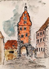 kunstvolles Aquarelle im Urban