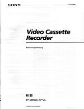 Bedienungsanleitung für Sony EV-S9000E NP/VC Videorecorder Hi8