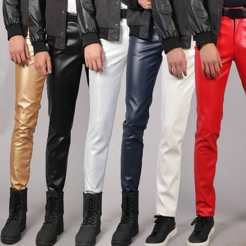 Herren kunstleder hosen - herren,