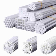 Polystyrol Kunststoff Rohr Rund Vierkant Stab Streifen Platte Weiß