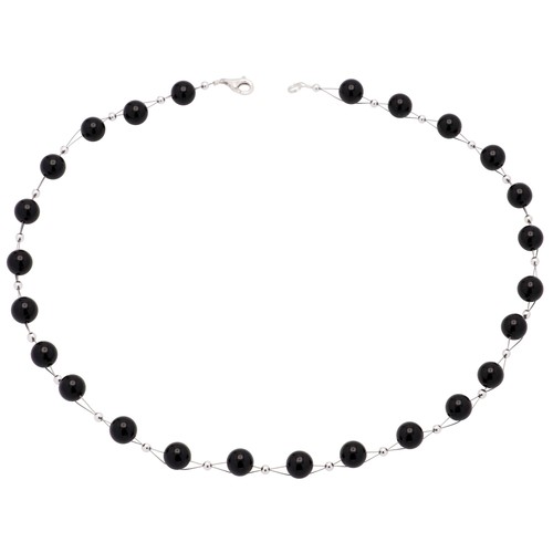 Kette collier aus echtem onyx - kette,