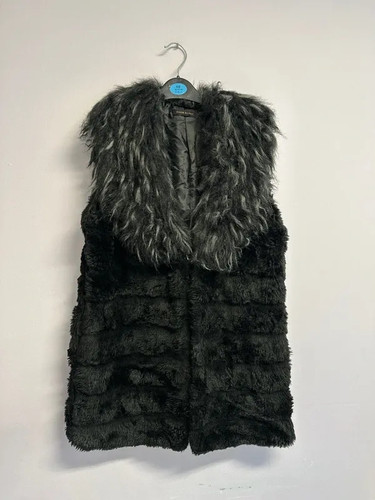 Schwarze kunstfellweste - schwarze,