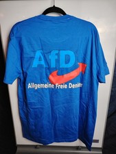Beidseitig AFD Allgemeine Freie Deutschlad ADLER Herren Baumw. Shirt Blau XL