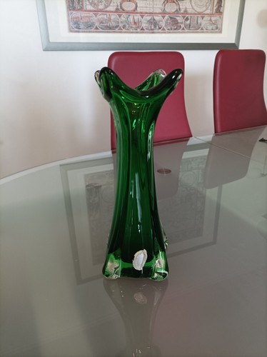 Zipfelvase vase grün glas - zipfelvase,