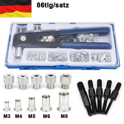 86x einnietmuttern mit - 86x,