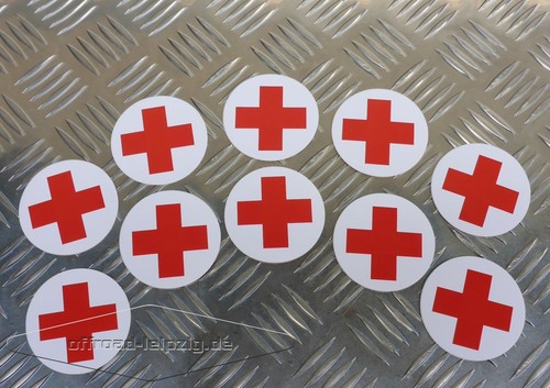 10x aufkleber rotkreuz nva - aufkleber,