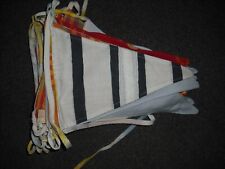 Stoffgirlande, Wimpelkette 12,50 m doppelt handgenäht, bunt 