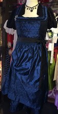 Dirndl, Abenddirndl, Dunkelblau, schwarz, Gr. 36, Designer, Melega