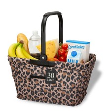 Einkaufskorb CARRY Leo - faltbarer Korb mit Soft Griff - für Einkäufe 30L