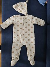 Set Rabbit&Bear Bio Baumwolle Zipper Overall Strampler Spieler Mütze Winter