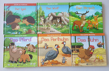 6 x Minibücher. Tiere auf der Weide. Tiere auf dem Bauernhof. Ich lebe im Wald..