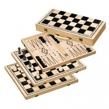 Chess Backgammon Checkers Set