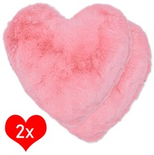 2x Kissen Herzform Sofakissen
