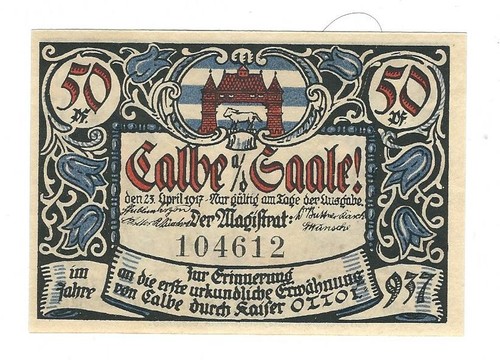 Notgeld calbe saale - notgeld,