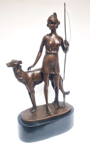Bronzefigur jagdgöttin diana - jagdgöttin,