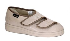 Fischer Therapieschuh Verbandschuh Hausschuh Senioren Reha beige Klett K-Weite
