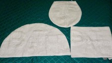 Badematten Set BATH weiß - Deckelbezug + WC-Vorlage 45x50 + Badteppich halbrund