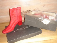 "Marc Cain" Stiefeletten rot- leicht, glänzend. ausgefallener Desgin, Gr. 38