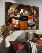 Snoopy Leinwand Bild Farbig