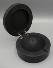 Aschenbecher Klappdeckel Ascher - Stein - ø 10,5 - H 4,5 cm