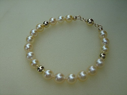 Armband mit perlen gold - mit,