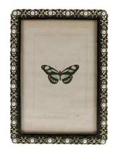 Bilderrahmen silber Perlen