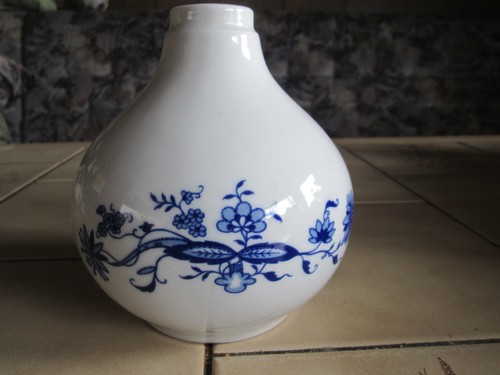Porzellan vase weiß blau - porzellan, weiß/blau