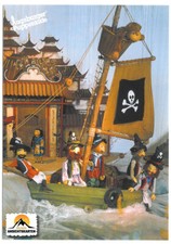 Jim Knopf und  die Wilde 13 ✴Piratenschiff Grußkarte Augsburger Puppenkiste ✴ AK