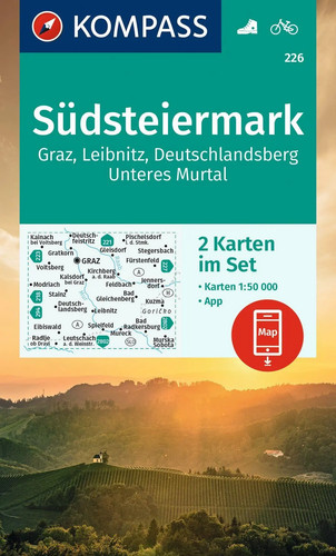 Kompass wanderkarten set 226 - kompass, wanderkarten-set