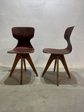 2er-Set Stühle Adam Stegner Flötotto Pagholz Schulmöbel Schulstuhl Esszimmer