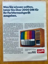 Graetz Farbfernseher Marquis Color TV 70s retro 1972 Vintage Ad Werbung Reklame
