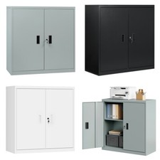 Büroschrank Aktenschrank abschließbar Ordnerschrank Metallschrank mit Schloss