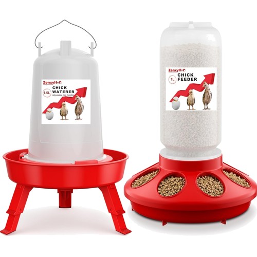 Hühner futtertränke set - 1, 5l