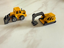 2 x SIKU 0801 0802 Bagger Radlader gelb 1:64 Frontlader