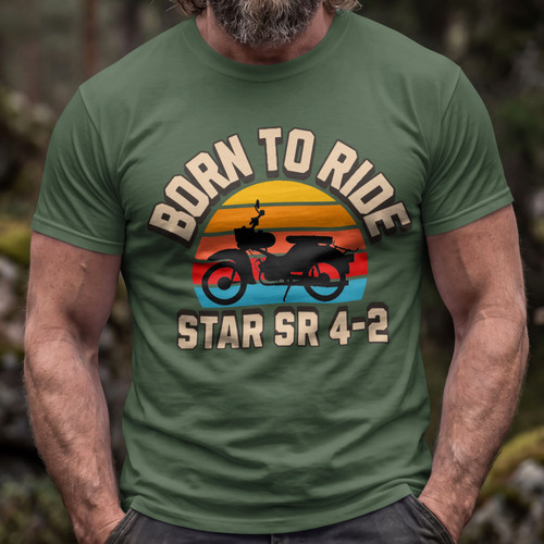 Ddr moped shirt vintage - ddr, star