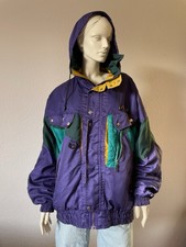 Vintage NEVICA Ski Jacket Winterjacke Y2K bunt Lila Grün Gelb XL Snowboard