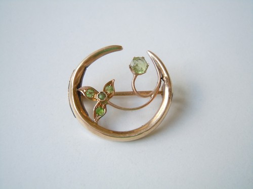 Schaumgold brosche peridot - brosche, x