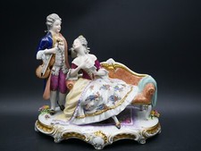 Unterweissbach Porzellan Figur Thüringen Musik Poesie Rokoko Barock Harfe Geige