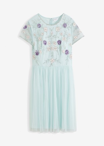 Kleid mit perlen applikation - kleid, perlen-applikation