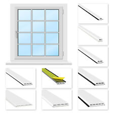 2m Fenstersprossen Glassprosse selbstklebend Lippe schwarz & grau, PVC weiß