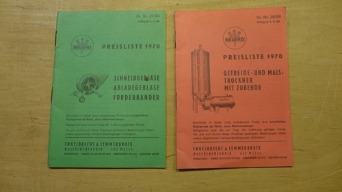 Neuero preislisten 1970 - 1970, für