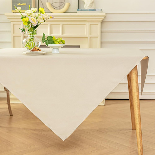 Tischdecke beige waschbar - beige,