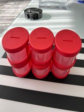 Tupperware Set Orient Express 6 Gewürzbehälter - Rot - Wie neu