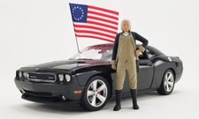Dodge Challenger SRT 8 mit George Washington Figur + Fahne Maßstab 1:18 ACME NEU