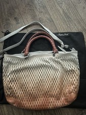 Reptile's House Handtasche Umhängetasche Echtleder Beige/Braun NEU